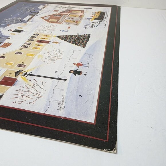 Vtg Jean Colquhoun Print Holiday Victorian Church Town Paper Advent Calendar - Picture 4 of 5